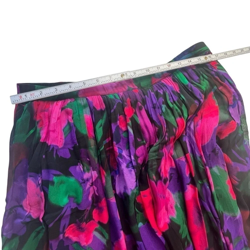 J.Crew Collection Full Length Tiered Skirt in Floral Chiffon Size 12